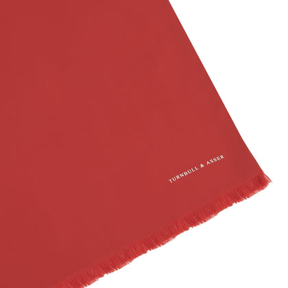 Plain Red Silk Scarf Image 1