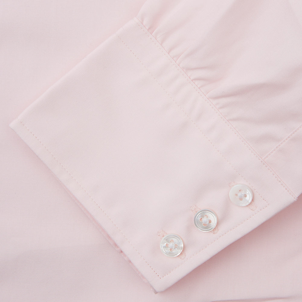 Pink Cotton Shirt with T&A Collar and 3-Button Cuffs