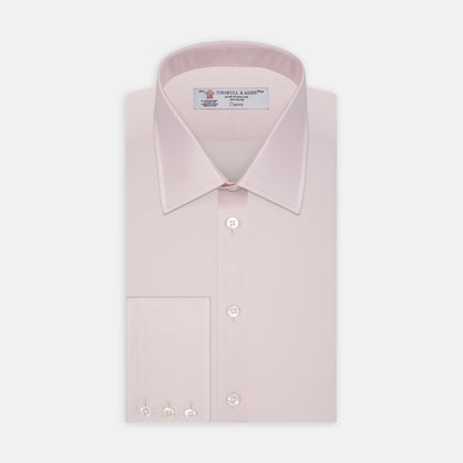 Pink Cotton Shirt with T&A Collar and 3-Button Cuffs