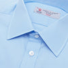 View 5 of product Light Blue Cotton Shirt with T&A Collar and Double Cuffs