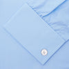 View 6 of product Light Blue Cotton Shirt with T&A Collar and Double Cuffs
