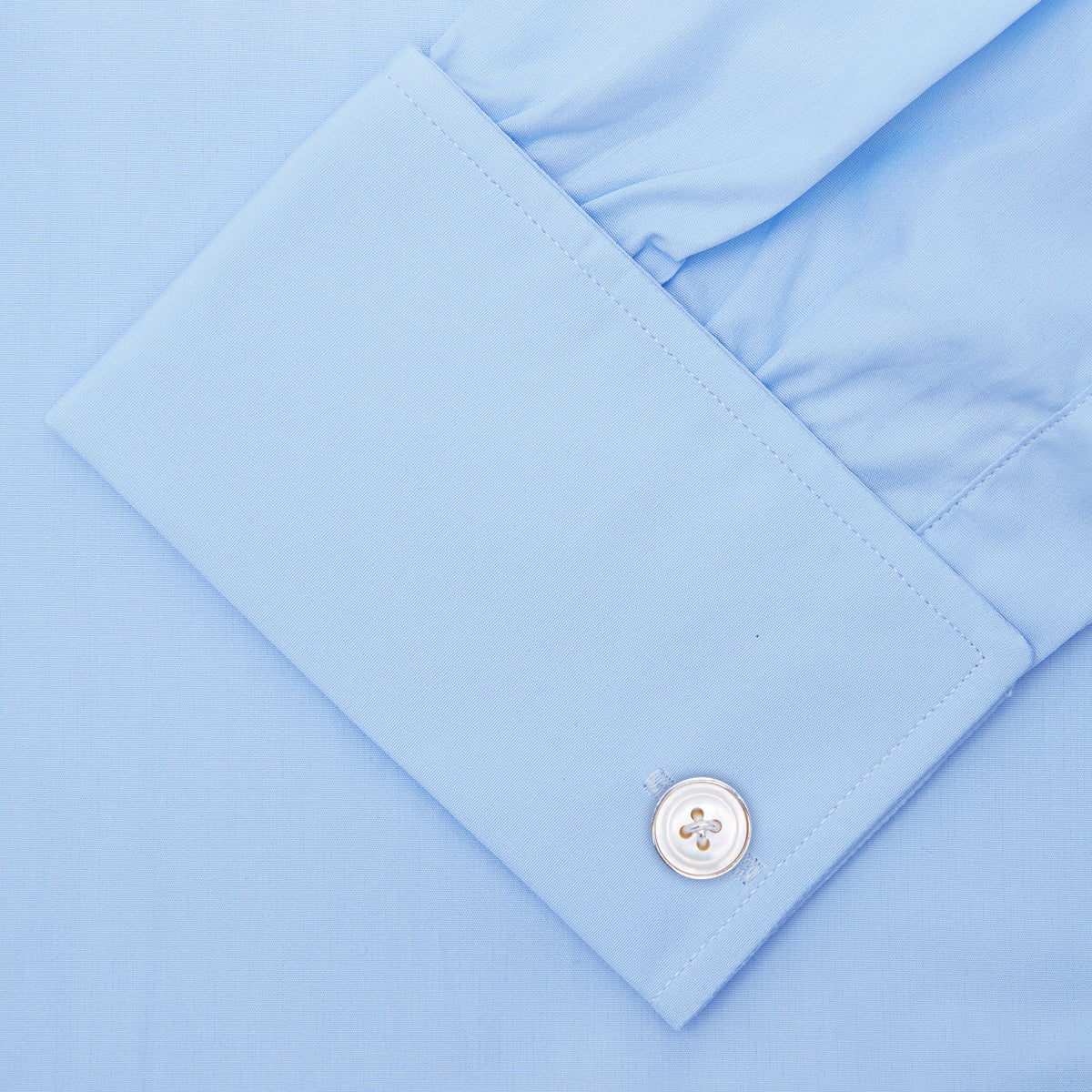 Light Blue Cotton Shirt with T&A Collar and Double Cuffs