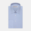 View 1 of product Light Blue Cotton Shirt with T&A Collar and Double Cuffs