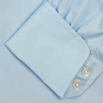 Blue Shirt with Regent Collar and 2-Button Cocktail Cuffs Image 5