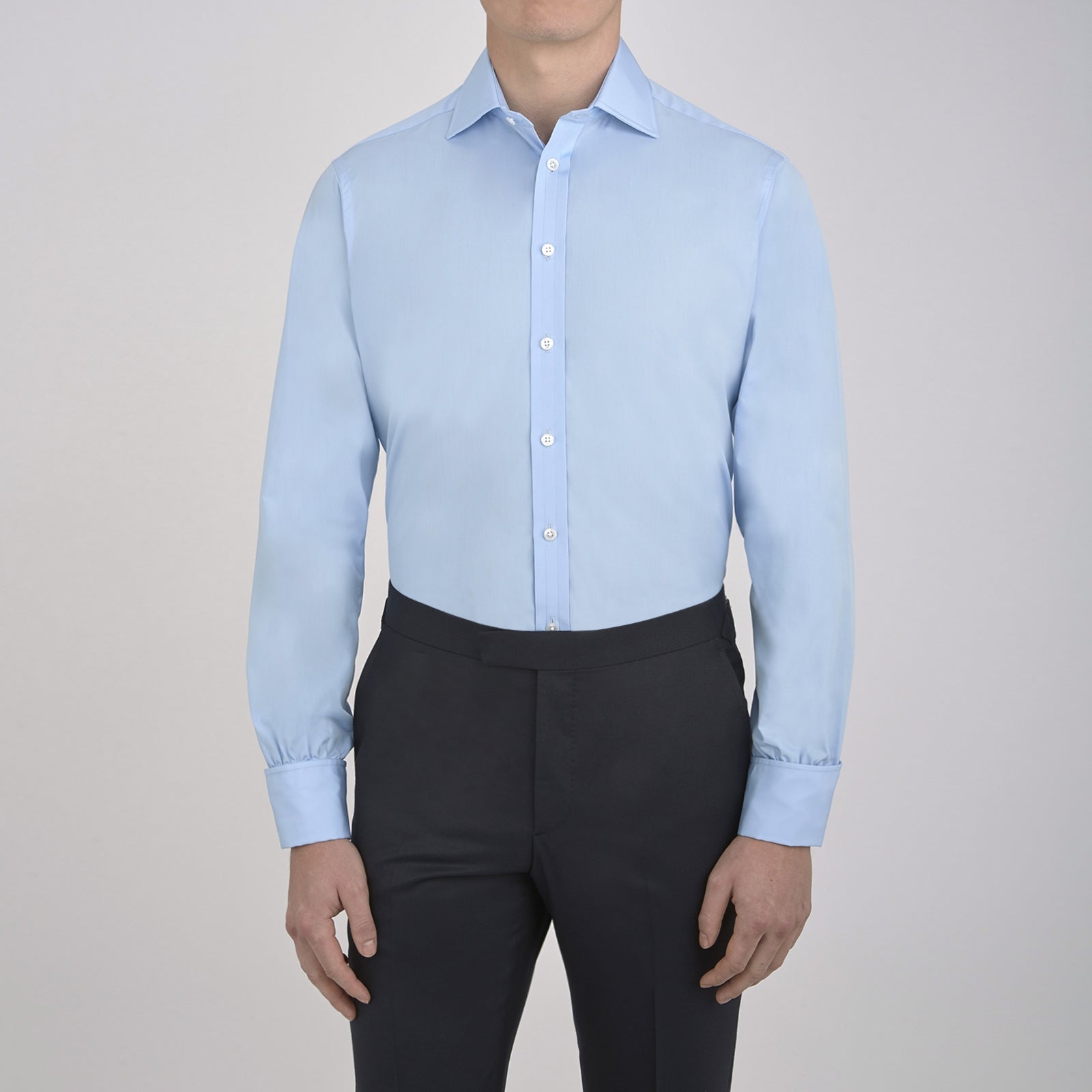 View 2 of product Blue Shirt with Regent Collar and 2-Button Cocktail Cuffs