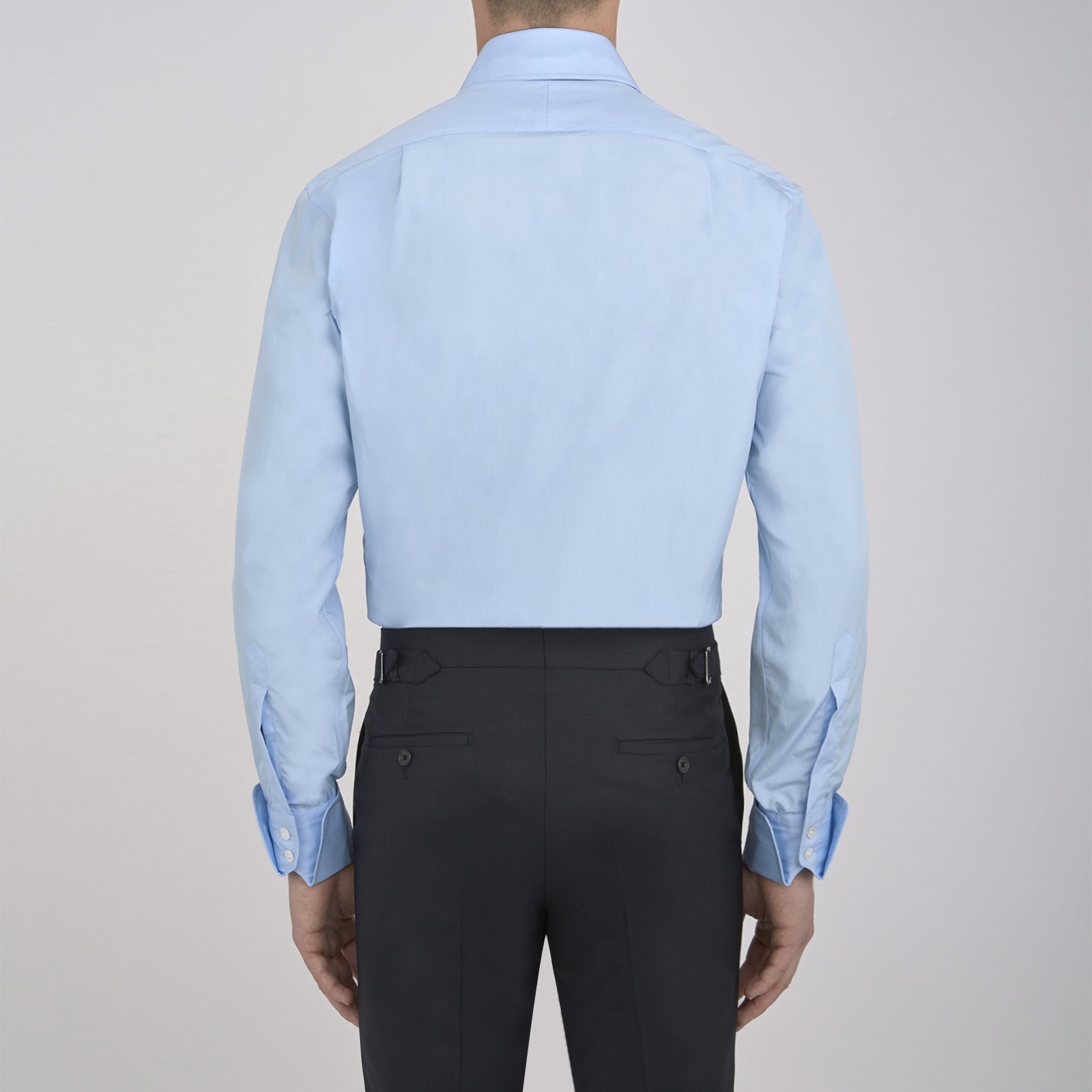 View 3 of product Blue Shirt with Regent Collar and 2-Button Cocktail Cuffs