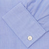 View 6 of product Blue End-on-End Cotton Shirt with T&A Collar and Double Cuffs