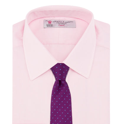 Pink End-on-End Shirt with T&A Collar and 3-Button Cuffs Image 3