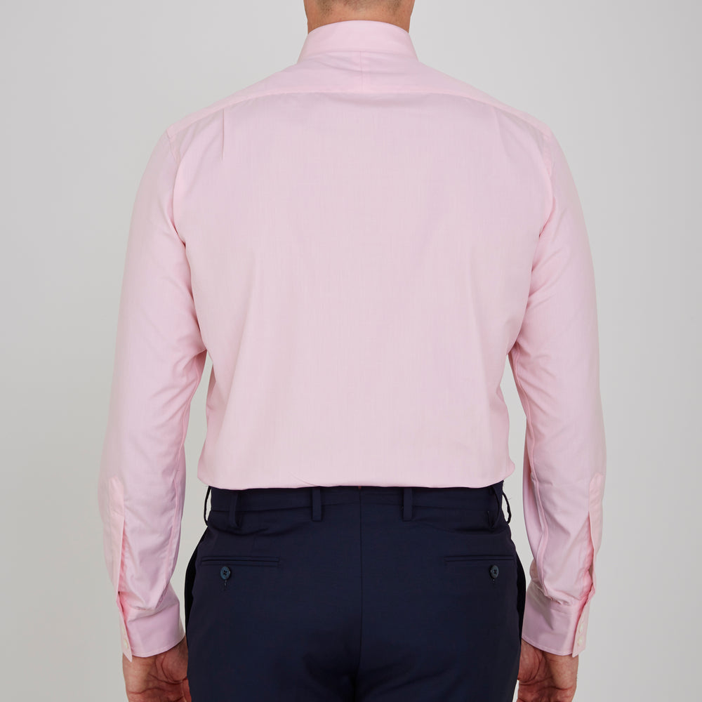 Pink End-on-End Shirt with T&A Collar and 3-Button Cuffs