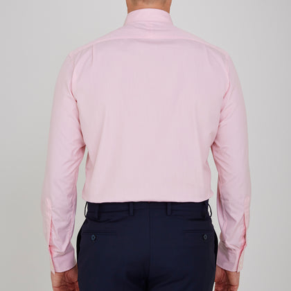 Pink End-on-End Shirt with T&A Collar and 3-Button Cuffs Image 2