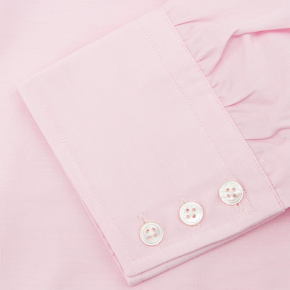 Pink End-on-End Shirt with T&A Collar and 3-Button Cuffs Image 5