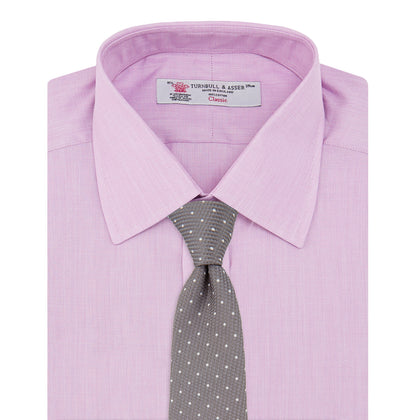 Lilac End-on-End Shirt with T&A Collar and 3-Button Cuffs Image 3