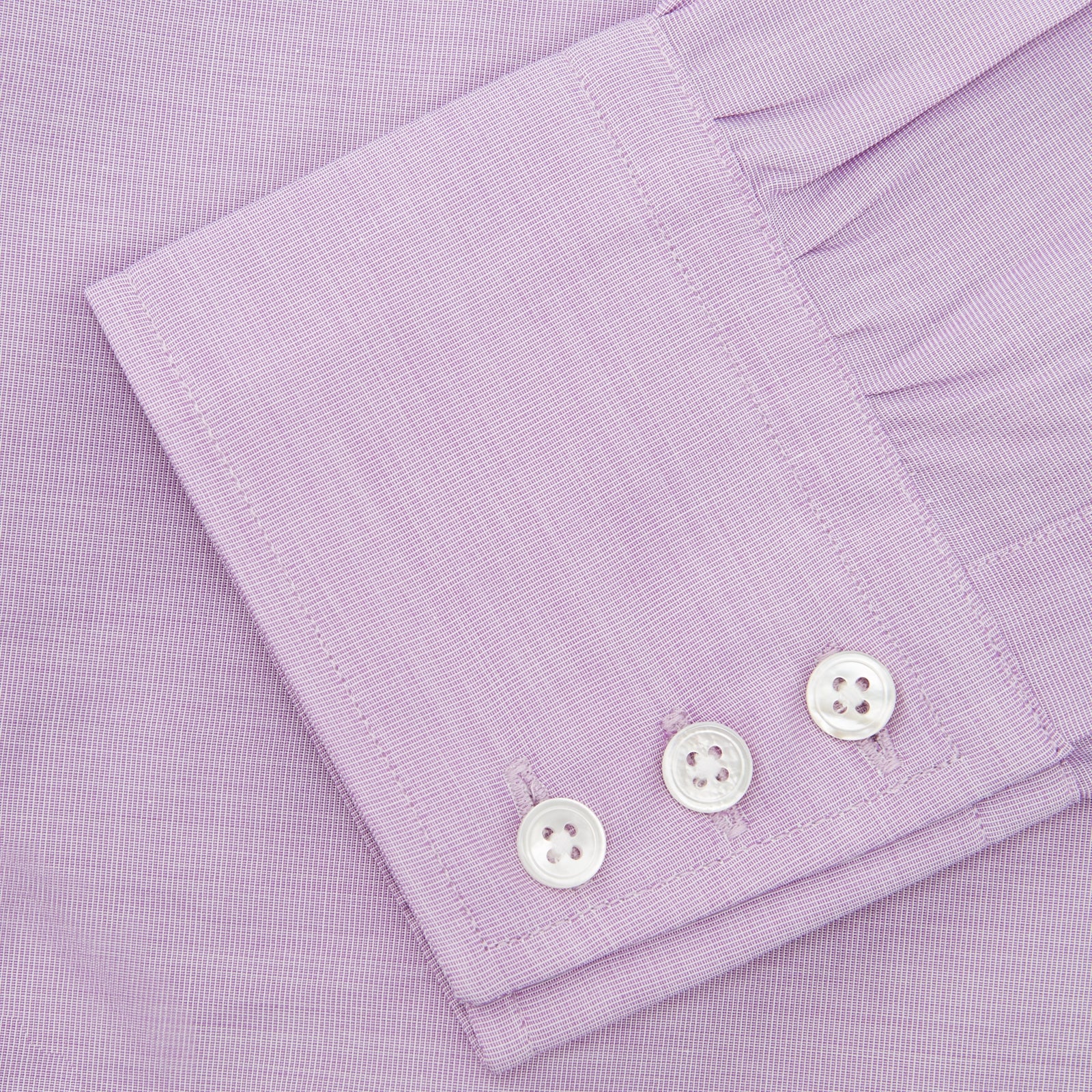 View 6 of product Lilac End-on-End Shirt with T&A Collar and 3-Button Cuffs
