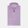 View 1 of product Lilac End-on-End Shirt with T&A Collar and 3-Button Cuffs