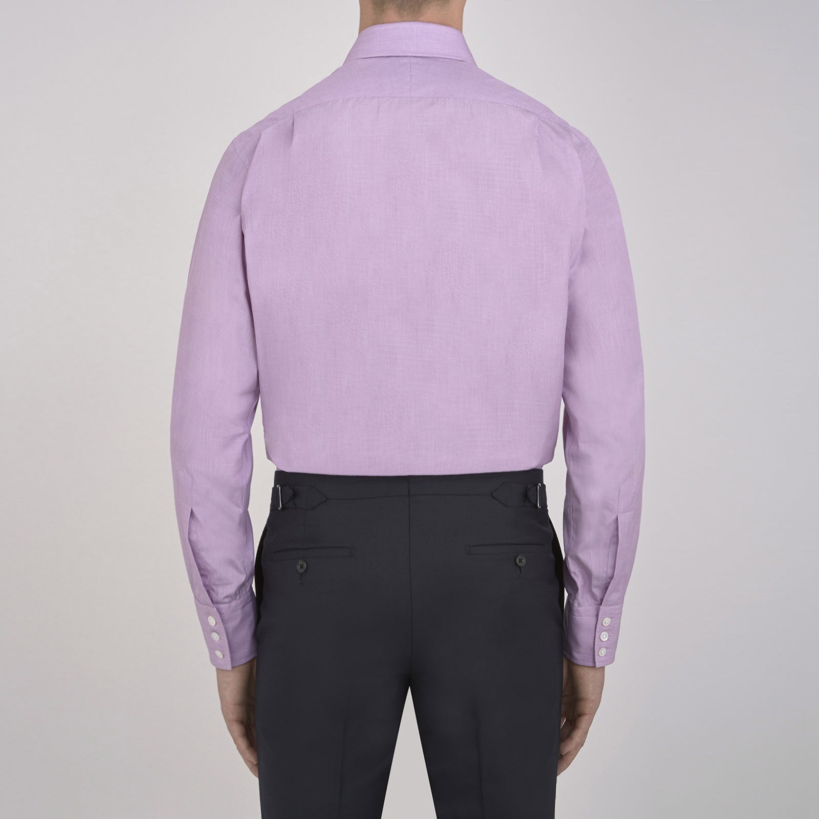 Lilac End-on-End Shirt with T&A Collar and 3-Button Cuffs