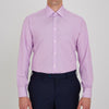 View 2 of product Lilac End-on-End Shirt with T&A Collar and Double Cuffs