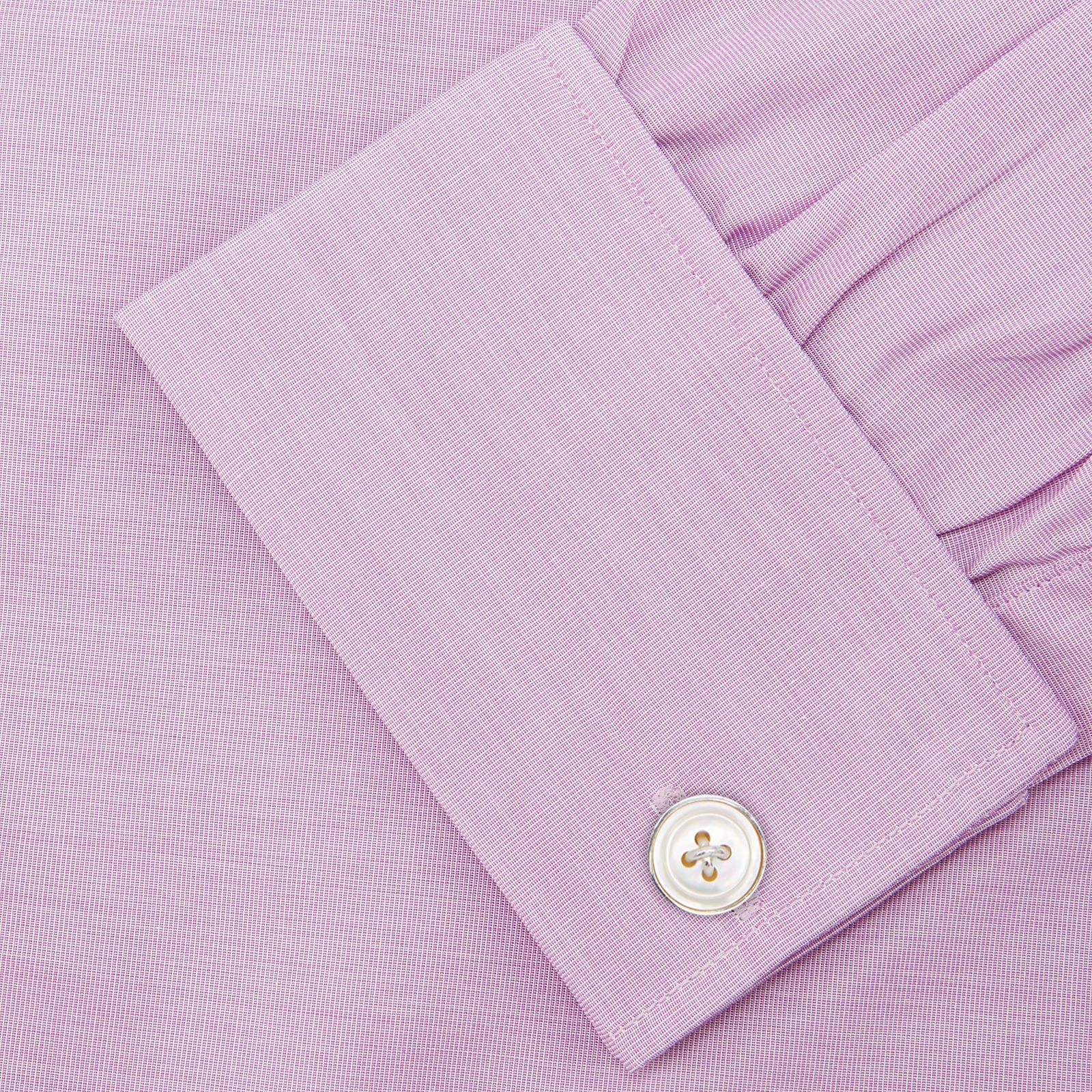 View 6 of product Lilac End-on-End Shirt with T&A Collar and Double Cuffs