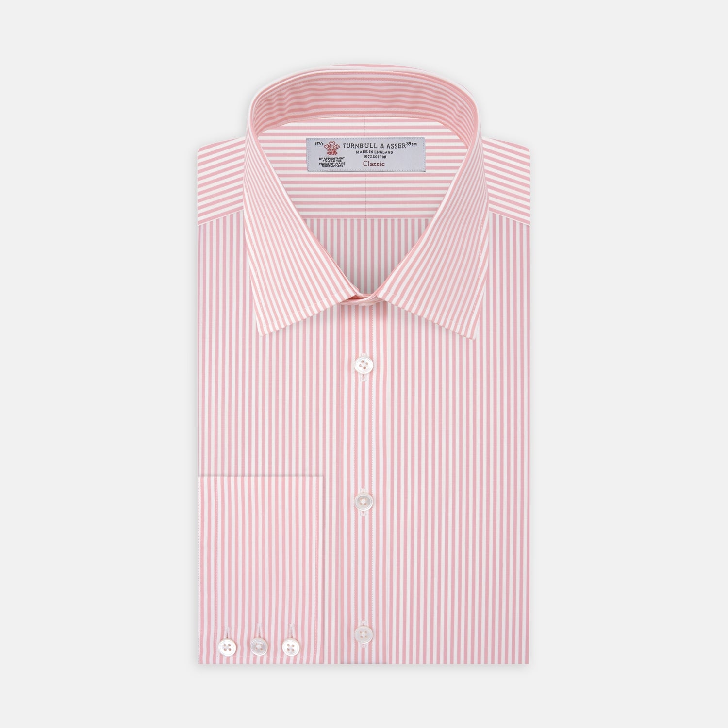 View 1 of product Pink Bengal Stripe Shirt with T&amp;A Collar and 3-Button Cuffs