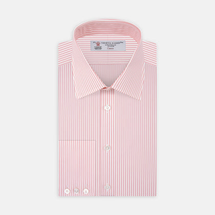Pink Bengal Stripe Shirt with T&amp;A Collar and 3-Button Cuffs
