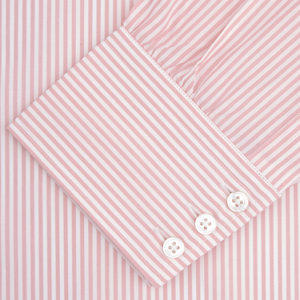 Pink Bengal Stripe Shirt with T&amp;A Collar and 3-Button Cuffs