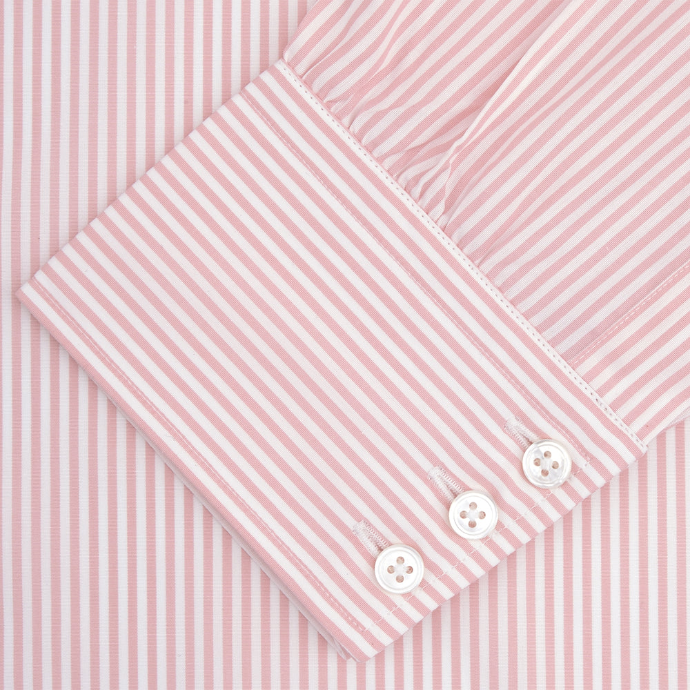Pink Bengal Stripe Shirt with T&A Collar and 3-Button Cuffs