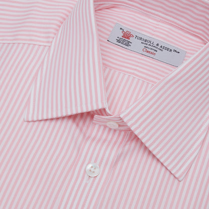 Pink Bengal Stripe Shirt with T&amp;A Collar and Double Cuffs Image 4