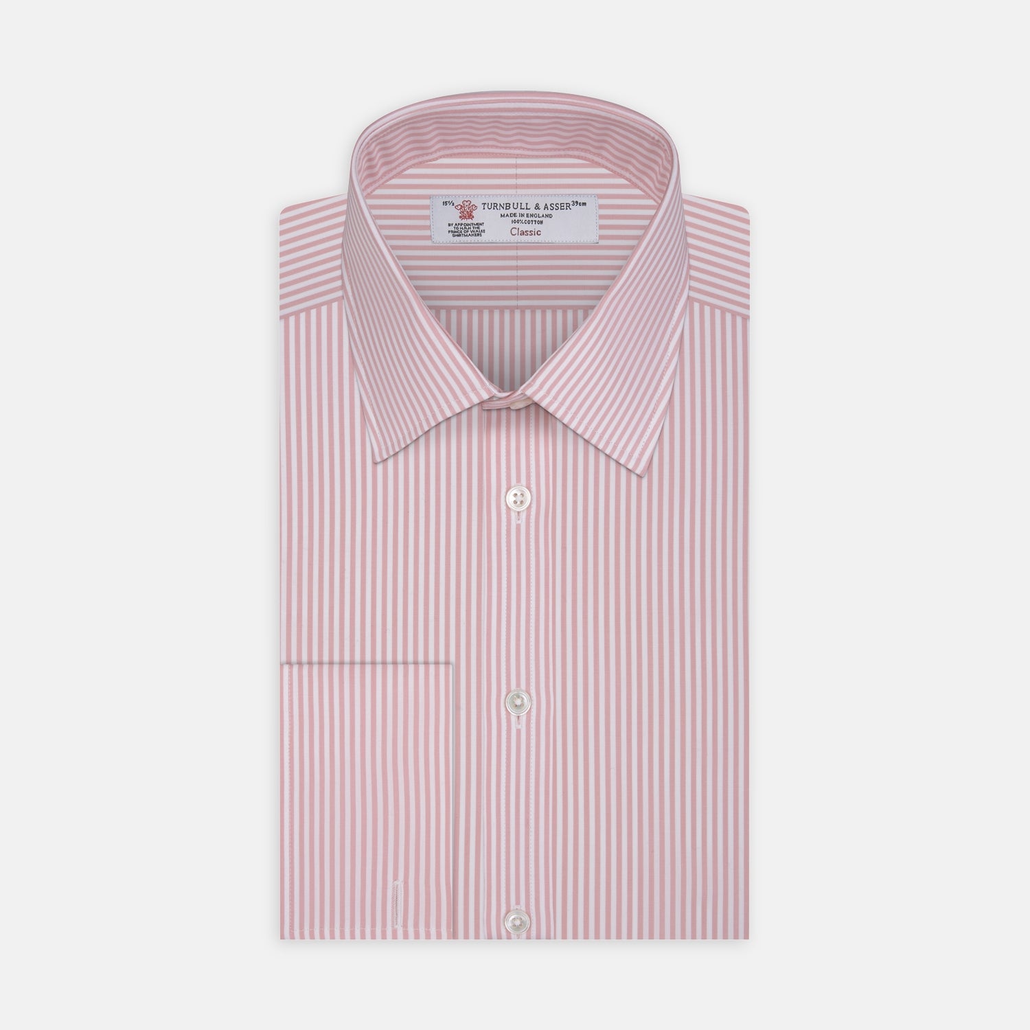 View 1 of product Pink Bengal Stripe Shirt with T&amp;A Collar and Double Cuffs
