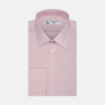 Pink Bengal Stripe Shirt with T&amp;A Collar and Double Cuffs
