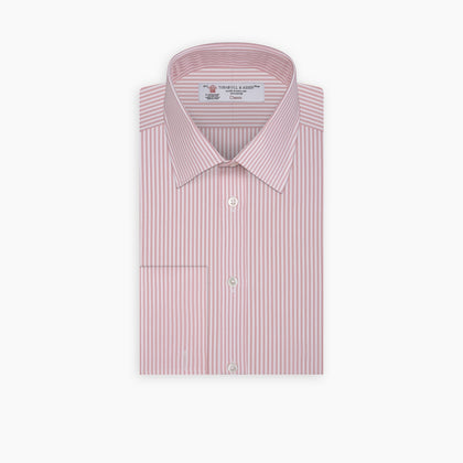 Pink Bengal Stripe Shirt with T&amp;A Collar and Double Cuffs Image 6