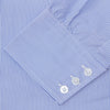 View 6 of product Blue Fine Bengal Stripe Shirt with T&A Collar and 3-Button Cuffs