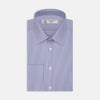 View 1 of product Blue Fine Bengal Stripe Shirt with T&A Collar and Double Cuffs