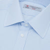 View 5 of product Light Blue Fine Check Shirt with T&amp;A Collar and Double Cuffs