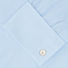 View 6 of product Light Blue Fine Check Shirt with T&amp;A Collar and Double Cuffs