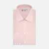 View 1 of product Pink Fine Check Shirt with T&A Collar and 3-Button Cuffs