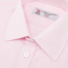 Pink Fine Check Shirt with T&A Collar and Double Cuffs