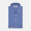 View 1 of product Dark Blue End-On-End Shirt with T&A Collar and 3-Button Cuffs