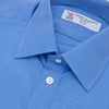 Dark Blue End-on-End Shirt with T&A Collar and Double Cuffs