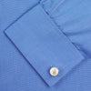 View 6 of product Dark Blue End-on-End Shirt with T&A Collar and Double Cuffs
