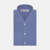 View 1 of product Dark Blue End-on-End Shirt with T&A Collar and Double Cuffs