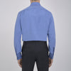 View 3 of product Dark Blue End-on-End Shirt with T&A Collar and Double Cuffs
