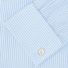 View 6 of product Light Blue Bengal Stripe Shirt with T&A Collar and Double Cuffs