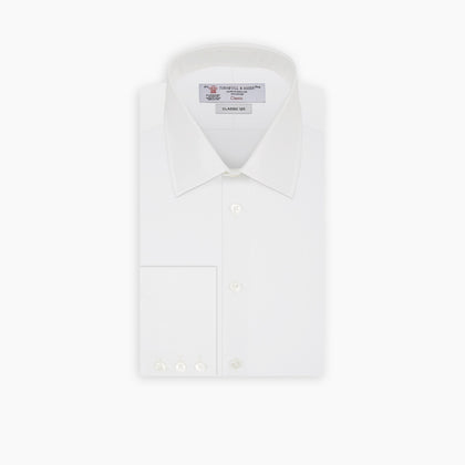 Two-Fold 120 White Shirt with T&A Collar and 3-Button Cuffs Image 3