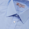 View 5 of product Two-Fold 200 Blue Cotton Shirt with T&A Collar and Double Cuffs