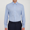 View 2 of product Blue Prince of Wales Check Shirt with T&amp;A Collar and Double Cuffs