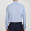 View 3 of product Blue Prince of Wales Check Shirt with T&amp;A Collar and Double Cuffs