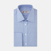 View 1 of product Blue Prince of Wales Check Shirt with T&amp;A Collar and Double Cuffs