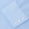 View 6 of product Sky Blue Micro-Check Cotton Shirt with T&A Collar and 3-Button Cuffs
