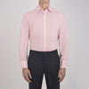 View 2 of product Pink Micro-Check Cotton Shirt with T&amp;A Collar and 3-Button Cuffs
