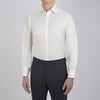 View 2 of product Cream Herringbone Superfine Cotton Shirt with T&A Collar and 3-Button Cuffs