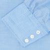 View 6 of product Blue Herringbone Superfine Cotton Shirt with T&A Collar and 3-Button Cuffs